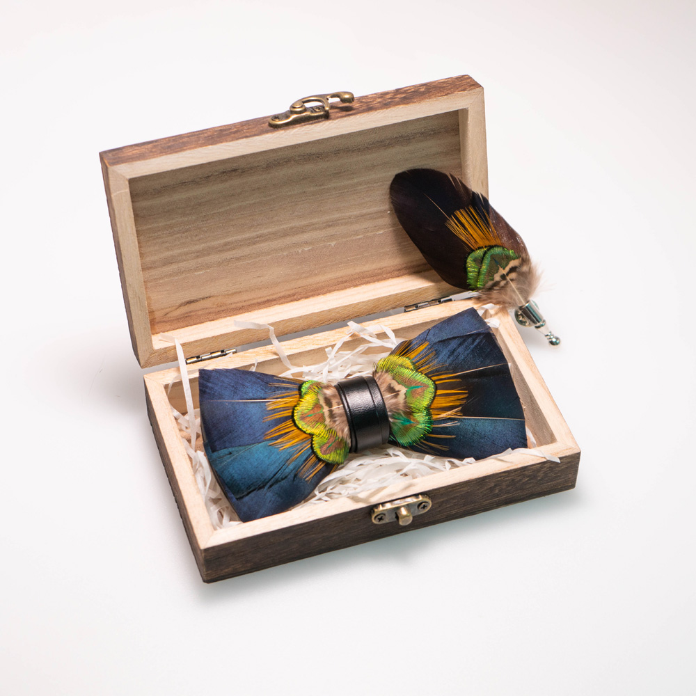 EASTEPIC Handmade Feather Bow  - Neck Tie Set Box บทวิจารณ์และราคา